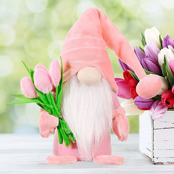 Pink Tulip Mor's Dag Valentinsdag Dukke Fødselsdag Gave Hjem Vindue Dekoration