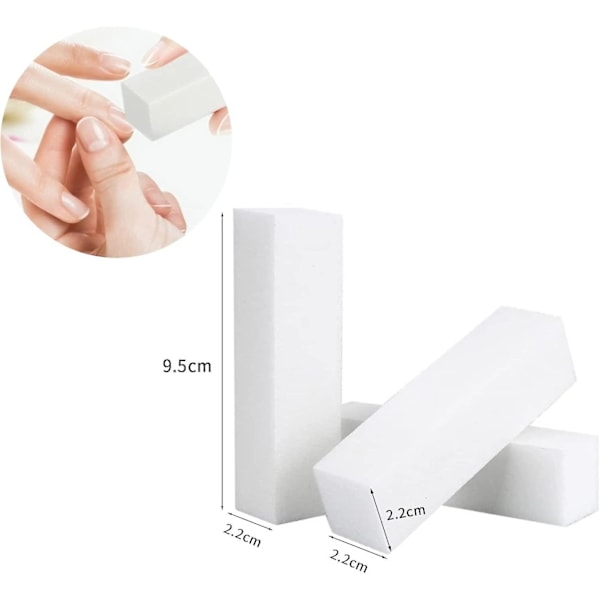 10 Block Nail Sanding Buffer Block Nail Art Tips Tool, Professionell Buffing Fil För Slipning