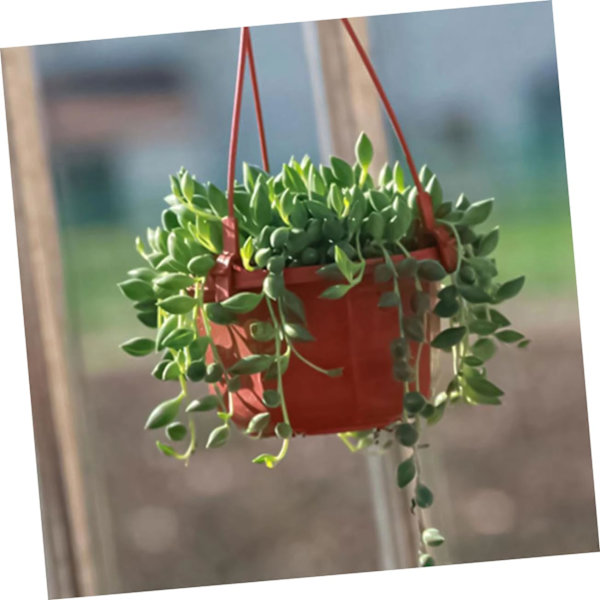 15 st kaffehängande planter för inomhus- och utomhusväxter, hängande blomkrukor med dräneringshål och kedja