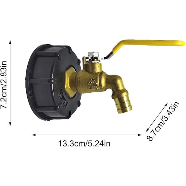 IBC-utløpsvannkran IBC-tankadapter Tankvannkran for hagevanning