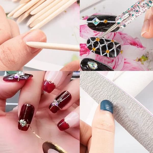 False Nails - Unspecified - Professional Manicure Set - 500 Pieces - 10 Different Sizes - Pink As shown on the FALSE NAIL KIT