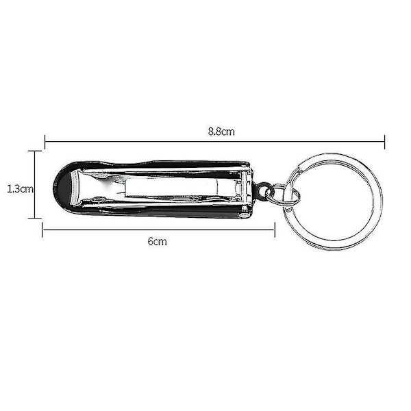 4 st ultratunna nagelklippare nyckelring, minivickbar nagelklippare med nyckel