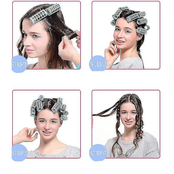 Hårruller, 20 stk. Selvgrip Salon Hårruller, Diy Curly