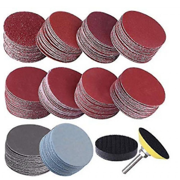 130pcs 50mm Sanding Discs, 2 Inch Sanding Pads 80 120 150 240 320 400 600 800 1000 1200 1500 2000 3000