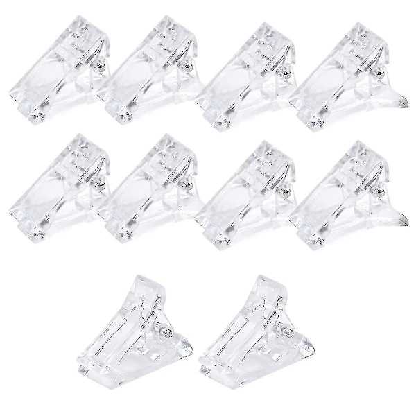 10 Pieces Nail Tip Clips, Nail Tip Clips Polygel, Polygel Tips Clips, Transparent Nail Cli