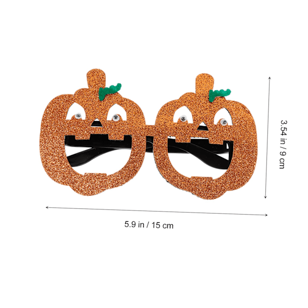 2 paria Kurpitsalasit Unisex-lasit Halloween-asuvarusteet Koristeelliset Lasit Lapsen Syntymäpäiväjuhlat Silmälasit Haamu Halloween