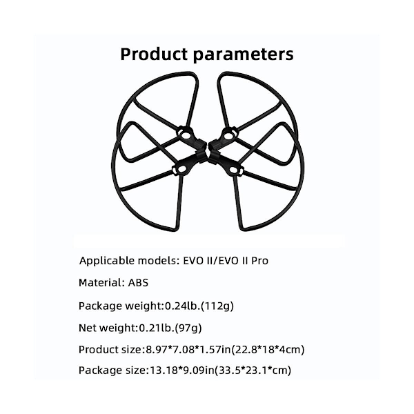 Propellerbeskytter til Ii/ Ii Pro Drone Letvægtspropeller Props Blade Wing Fan Cover Cage