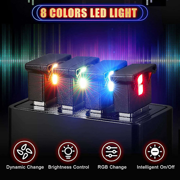 Usb Led-lampa, rgb-bil Led-innerbelysning Atmosfärljus, Laptop Tangentbordsljus Hemmakontor Dec