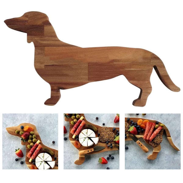 Dachshund Dog Dinner Plate Morsom  Board,  Ny Morsom Appetitt Treplate, Nipsgjenstand Snackbrett for Fest Bryllup