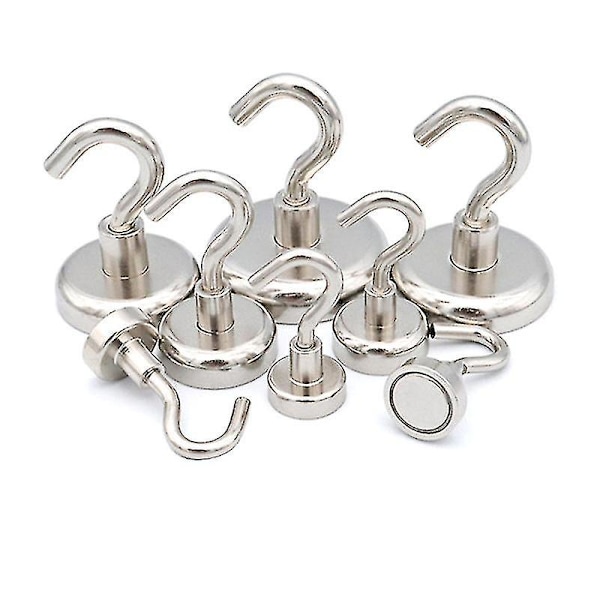 Magnetisk krok Superstark Ndfeb Magnetkrok Förvaringskrok Magnetkrok 5 stycken