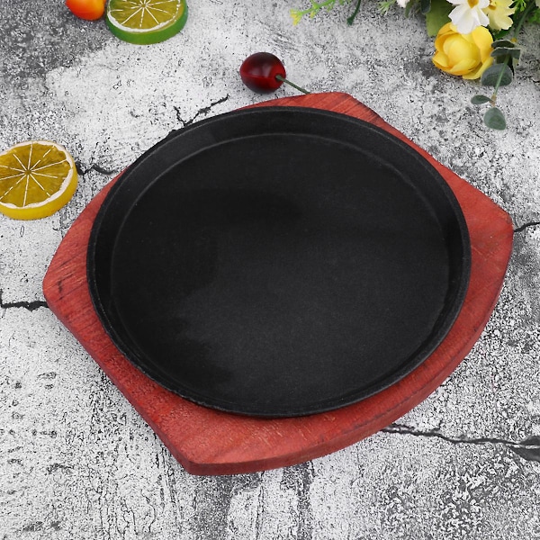 1 stk. BBQ Non-Stick Grill BBQ Pan Steak Grill Pan Komfur Grill BBQ Komfur Grill til induktionsplader (19CM rund)