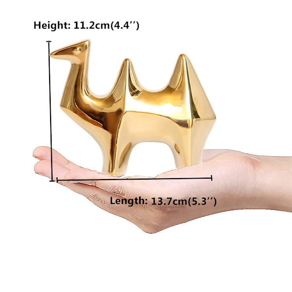 Små dyrestatuer Hjemmeindretning Moderne stil Guld Dekorative ornamenter til stue, soveværelse, kontorbord, skabe