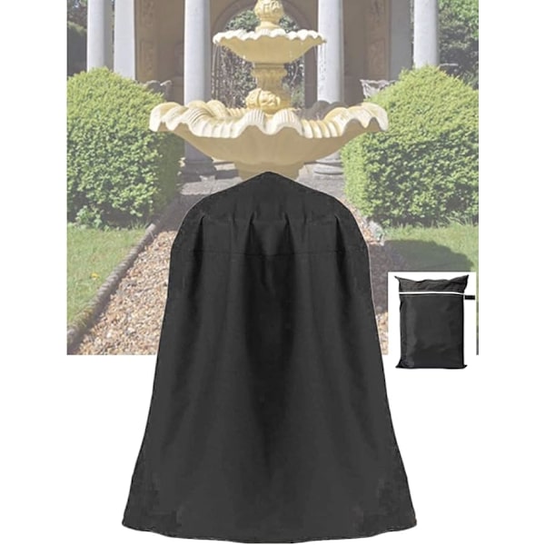 Dustproof and Waterproof Garden Fountain Cover, Durable with Lockable Drawstring for Winter Use