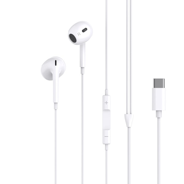 USB-C / TYPE-C -liittimellä varustetut nappikuulokkeet mikrofonilla Samsung / Muut valkoinen