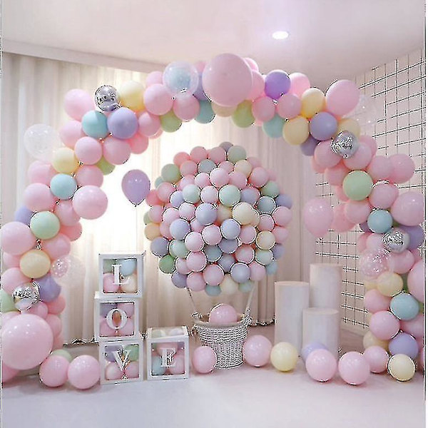 100 st 5 tum Ballonger Färgglada Macaron Belon För Födelsedagsfest Bröllop