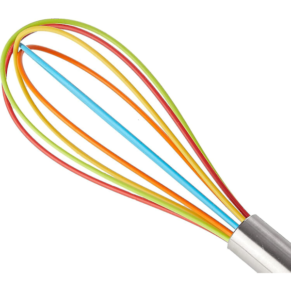 Silikonepiskeris, Regnbuepiskeris Non Stick Håndpisker 26cm