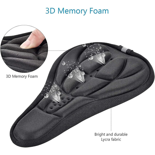 Cykelsadelsskydd Tjock mjuk sadelmatta 3d svamp polymer stötsäker