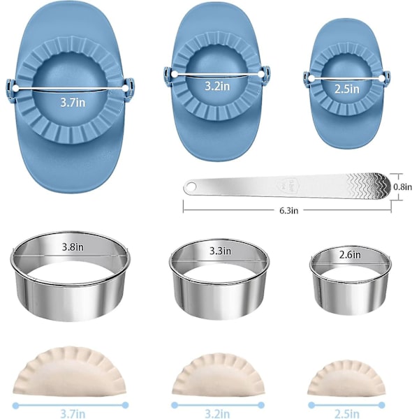 Dumplingsmaskin, köttbullsmaskin, dumplingsformningsmaskin - Gör perfekta dumplings varje gång, 3 storlekar (l/3,7\"+m/3,2\"+s/2,5\").