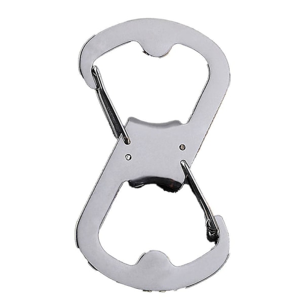 Multifunctional Stainless Steel 8-character Carabiner Beer Opener