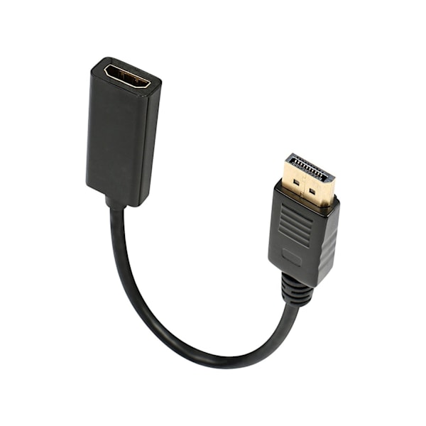 Guldpläterad DisplayPort hane till HDMI hona adapter, \"TV digital högupplöst kabelgränssnittsadapterkabel\"