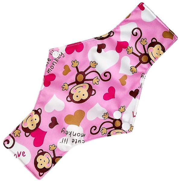 Vaskbare Sanitærbind, 1 stk til 6 stk 30 X 18 cm Gjenbrukbar Bambus Kullfiber