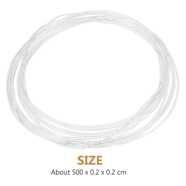 1 st 5 m optisk fiberkabel optisk fiber solid transparent ljusemitterande fiber MMA-material (vit 2,0 mm)