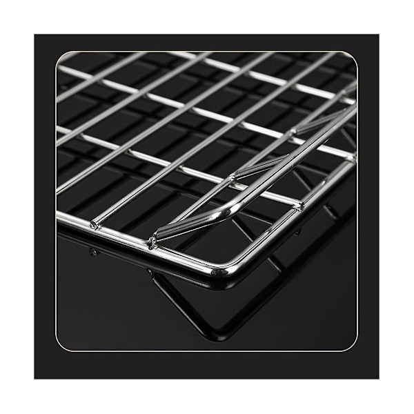 Rustfritt Stål Kake Mesh Grid Kjøling Baking Rack Biscuit Brød Cookie Bbq Holder Hylle Kjøkken