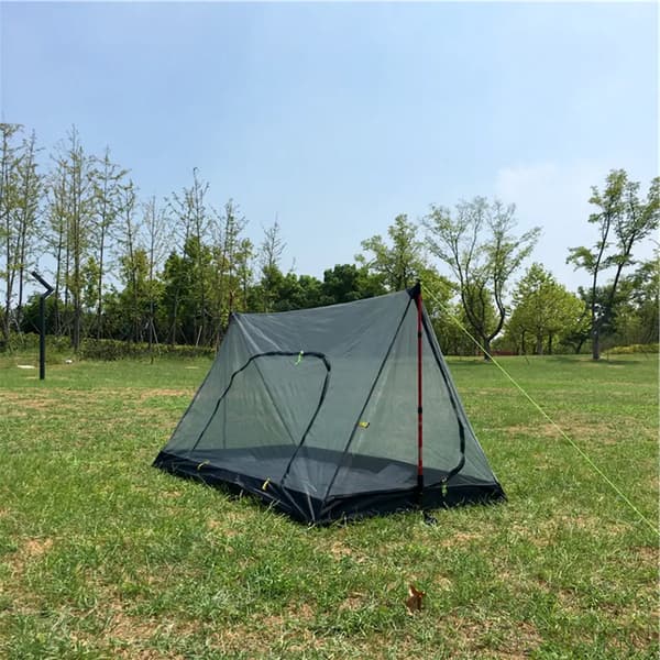 Indre telt med gulv til overlevelsesly, åndbart mesh dobbeltsidet lynlås til camping og vandreture