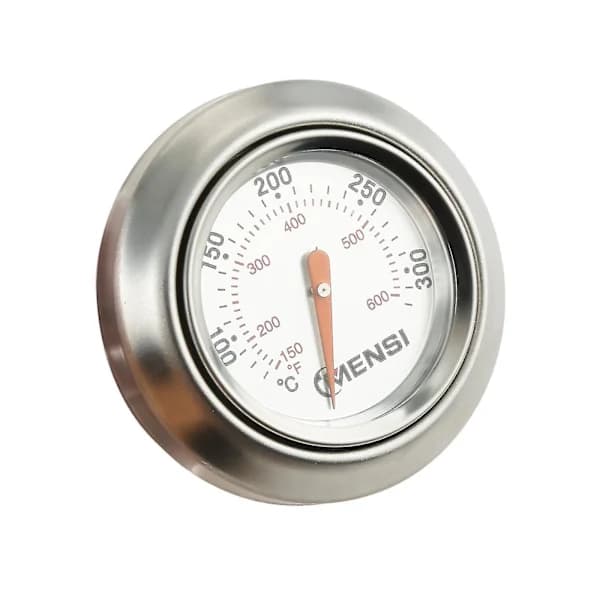 BBQ Grill Termometer Erstatning til Weber Traveller og Genesis, Indbygget Låg Temperaturmåler i Rustfrit Stål til Udendørs Griller
