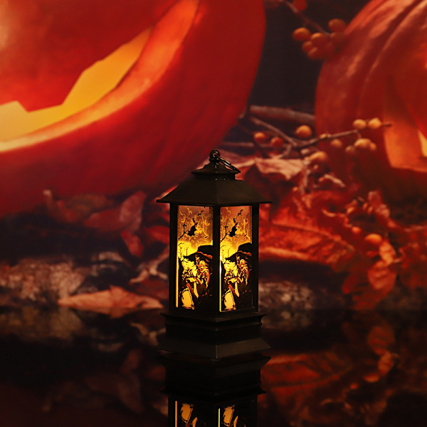 4 st Halloween Globelyktor Halloween Dekoration LED-upplysta Halloween Lyktor för Halloweenfest Spökhus Heminredning