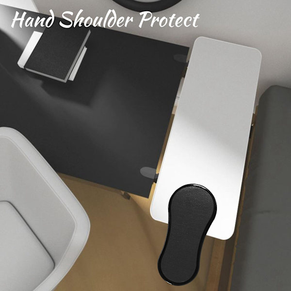 Armbågsstöd för skrivbord, hand- och axelskydd, fästbar datorbord, armstöd, musmatta, handledsstöd