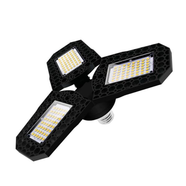 Garagebelysning LED Garagebelysning 1-pack 60w LED-strålkastare Deformerbar LED Garagebelysning Svart Lagerbelysning Arbetslampa LED