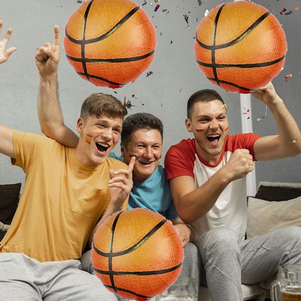 Basketball Balloner Basketball Folieballoner til Basketball Temafest Basketball Fødselsdag NBA Festartikler 5stk