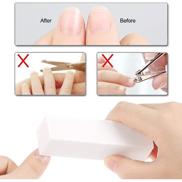 10 Block Nail Sanding Buffer Block Nail Art Tips Tool, Professionell Buffing Fil För Slipning
