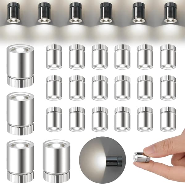 22 mini LED-lys, mini LED-batteridrevne lys, små hobbylys, papirlykter, dukkehusdekorasjon, festdekorasjon, hvit