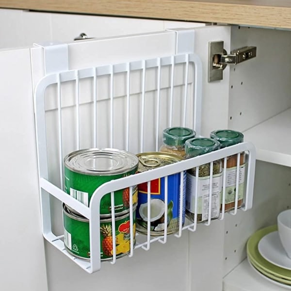 Kurv under skab, opbevaring under hylde, kurv til opbevaring, jernopbevaring, hængende hylde, organiseringsholder i tråd til køkken og pantry