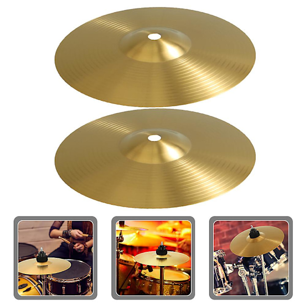 2 stk. trommesett cymbaler jazz tromme cymbal messing crash cymbal musikkinstrument cymbaler