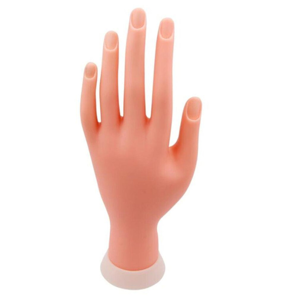 Handmodell för nagelkonstträning Modell Protesmanikyr Flexibla silikonnagelverktyg