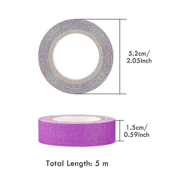 6 farver neon gaffer klud tape, fluorescerende uv sortlys glød i mørket tape til uv fest 15mm*5m