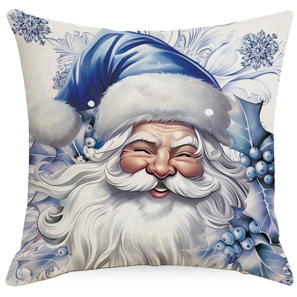 Snöflinga Julnatt Snöflinga Kuddfodral, 18 x 18 Tum Kuddfodral för Soffa Set om 4