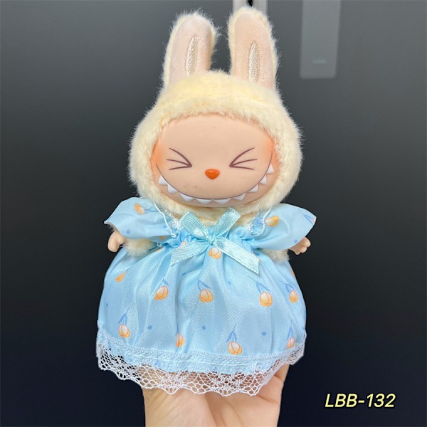 Labubu Modesæt - Outfit til 15/17cm Plysdukker, V1 V2 Stropper Bukser LBB-132