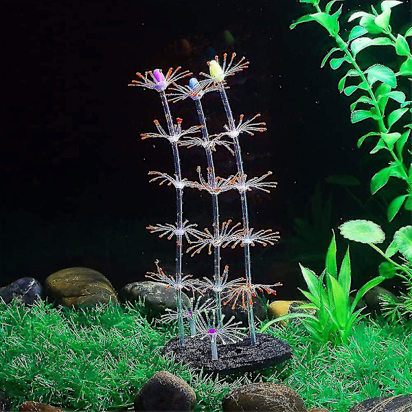 5 stk glødende manet ornament dekorasjon for akvarium fisketank