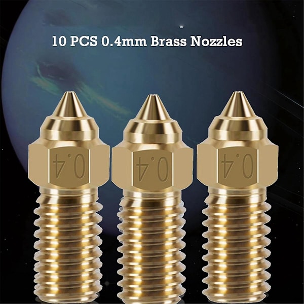 10 stk. dyser til Neptune 4-serien, 3d-printerdele i messing, 0,4 mm dyser til Neptune 4, 4 P