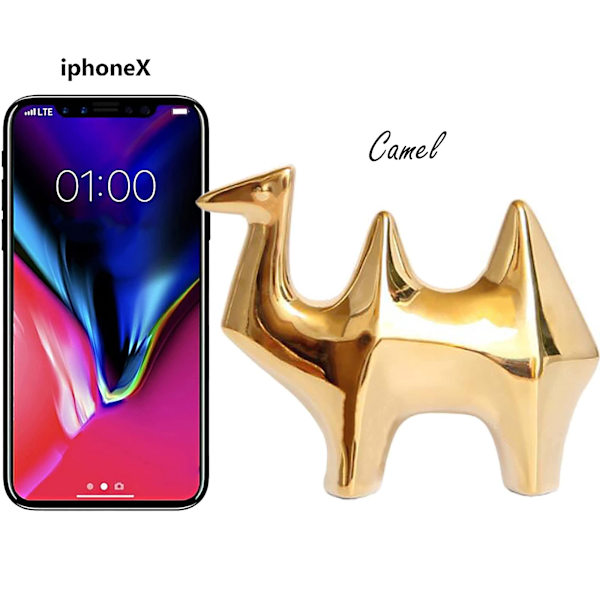 Små dyrestatuer Hjemmeindretning Moderne stil Guld Dekorative ornamenter til stue, soveværelse, kontorbord, skabe