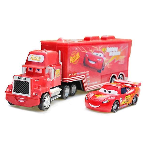 Disney Pixar Plane And Cars Lightning Mcqueen Mack Hauler Truck Car Set Toys