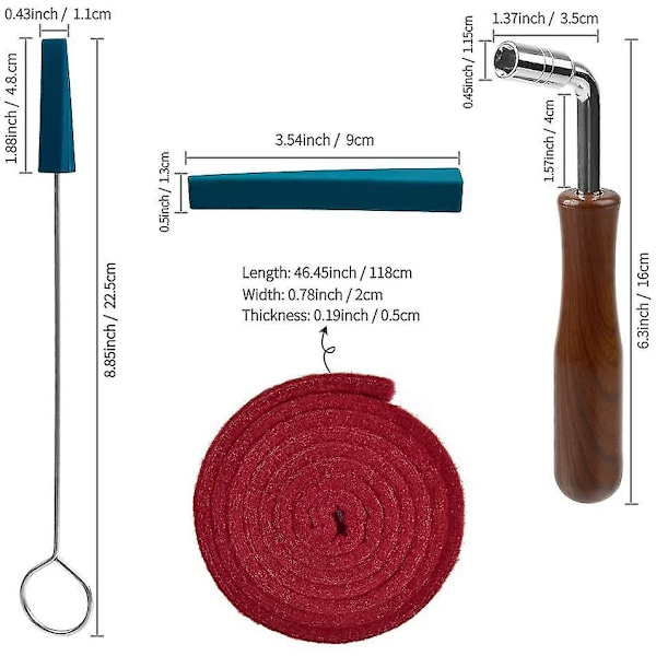 Piano Tuning Kit, Professionellt Piano Tuning Kit Inklusive Stämnyckel Hammare, Temperament Strip, Mute Kit, Piano Diy Fixing Set (8 st i förpackning)