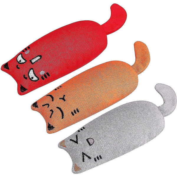 5 Pack Interactive Cat Teeth Cleaning Plush Toys-teeth Grinding Catnip Pillow (6.5 Inch)