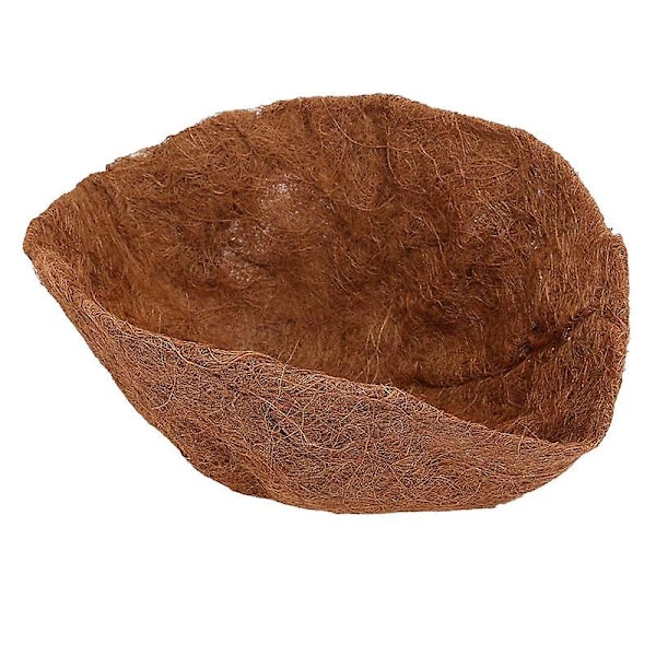 14 tommer foring til plantebeholdere, 2 stk runde udskiftningsplantekurveforinger i naturfiber til ophæng