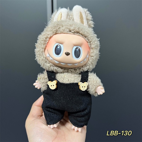 Labubu Modesæt - Outfit til 15/17cm Plysdukker, V1 V2 Stropper Bukser LBB-130