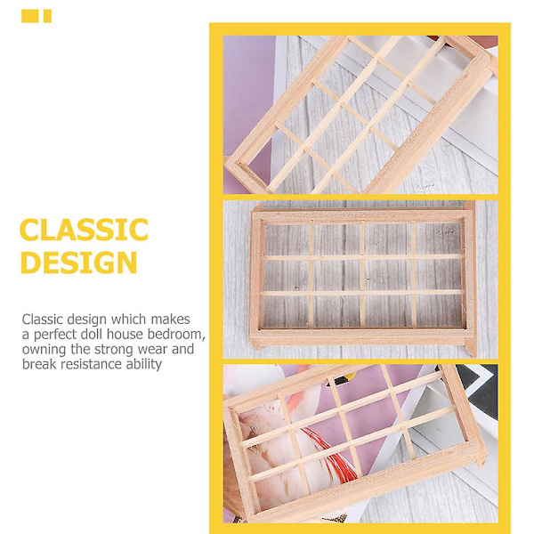 4 stk. Mini hus vindue ramme DIY Mini hus dekoration Mini møbler tomt vindue